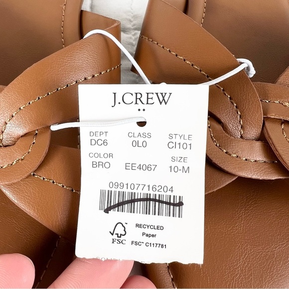 J. Crew Factory Stitched Slide Sandal in Brown Size 10 NWT - Picture 9 of 11